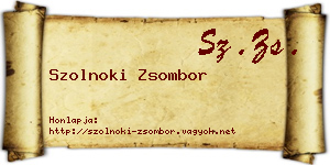 Szolnoki Zsombor névjegykártya
